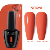 Yeknu  15ml Orange Color Nail Gel Polish Semi Permanent Red Pink Gellack Nail Art Salon Soak Off UV LED Glitter Nail Gel Varnish