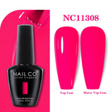 Yeknu  15ml Orange Color Nail Gel Polish Semi Permanent Red Pink Gellack Nail Art Salon Soak Off UV LED Glitter Nail Gel Varnish