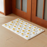 Yeknu  Soft Tufting Poached Eggs Bathroom Mat Bedroom Bedside Rug Carpet Doormat Floor Anti Slip Tidy Pad Aesthetic Home Room Decor