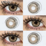 Yeknu  NEW Color Contact Lenses Beauty Brown Pupils Natural Black Contact Lenses Soft Colorful Makeup Eyes Gray Lenses Natural