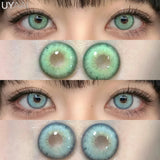 Yeknu  1 Pair Blue Eye Color Lens y2k Korean Fashion Colorcon Brown Natural Color Eye Contacts Black Lenses Green Pupils Gray Len