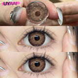 Yeknu  Color Contact Lenses with Container Tweezers Green Color Eye Lenses Blue y2k Colorcon High Quality Brown Natural Lenses