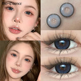 Yeknu  1 pair Natural Lenses Korean Lenses Colored Contact Lenses with Prescription Blue Lenses Big Eye Lenses Wholesales