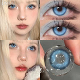 Yeknu  New Natural Lenses Gray Lenses 1 Pair Color Eye Contacts Blue Pupils Korean Style y2k Lenses Big Eyes Colorcon