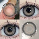 Yeknu  1 Pair(2pcs) Brown Beauty Colored Contact Lenses for Eyes Purple Halloween Lens Big Eye Lens Natural Look Gray Blue Lens