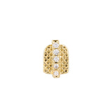 Hip Hop Single Vertical Bar Zircon Teeth Grillz Y2K Vintage CZ Stone Tooth Caps For Women Men Jewelry Dental Grills