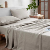 Yeknu  100% French Washed Pure Linen Sheets, Breathable and Durable Line King Size Sheets, Anti-Tear Line Bed Sheets, Machine Washable