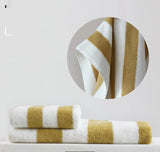 Yeknu  Retro Striped Pure Towels Soft Kindly-Skin Face Towel Bathroom Absorbent Face Adult Household Towels