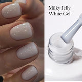 Yeknu  10ml Reinforcement Gel Nail Polish Self-leveling Gel Construction Gel Thick Base Gel Hard Painting Gel Varnishes
