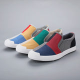 Yeknu  Fashion Colorful Men Canvas Loafer Shoes Designer Vulcanized Sneakers Men Flat Men Casual Shoes Comfortable Slip On Footwear Men