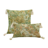 Yeknu  Cotton Linen Flower Cushion Pillowcase Retro European Style Living Room Sofa Backrest High Precision Jacquard Cushion Cover