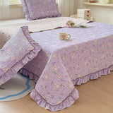 Yeknu  Towel Embroidery Washed Cotton Bedding Sets Ultra Soft Skin-Friendly Cotton Bed Sheet Set Cartoon Bedclothes for King Queen Size