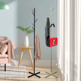 Yeknu  Free-Standing Metal Coat Rack with 7 Hooks Tree-Branch Clothing Stand for Hats Bags & Scarves Space-Saving Entryway Organizer