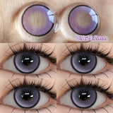 Yeknu  1 Pair Myopia Color Contact Lenses for Eyes with Prescription Makeup Eye Color Lenses Beauty Pupils Fashion Blue Lenses