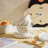 Yeknu High Beauty Female Coffee Cup Set High Grade Exquisite Afternoon Tea Cup Advanced Ceramic Mug