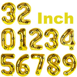 Yeknu  Soccer Birthday Party Decoration Multi Color Number 7 Balloon 32Inch 1 2 3 4 5 6 7 8 9 Digit Football Balloon Large Figure Golob