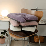 Yeknu Winter Warm Plush Stuffed Sofa Seat Cushion Imitation Rabbit Fur Throw Pillow for Couch Plush Office Chair Mat Pillow Home Decor
