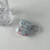 Yeknu  Lns Niche Splicing Blue Oil Splatter Suitable For AirPods Pro Apple Headphone Case Protective Cover 1st Generation, 2nd Generati