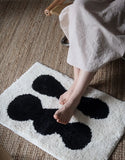 Yeknu  Nordic Abstract Pattern Tufted Carpet Soft Absorbent Bathroom Floor Mat Toilet Kitchen Ati-slip Rug Mats Kitchen Toilet Mats