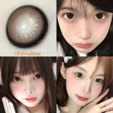 Yeknu  2pcs/pair Gray Colored Contact Lenses for Eyes Beauty Purple Halloween Makeup Lens Natural Look Brown Blue Big Eye Lens