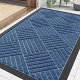 Yeknu  Olanly Front Door Mat Outside Entrance Heavy Duty Sturdy Natural Rubber Doormat Non-Slip Low Profile Floor Mat For Entryway