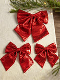 Yeknu  Cisas Decorative Gold Sequin Large  Knot Hanging Ornament Winter Inclination High End Festive Supplies Gifts