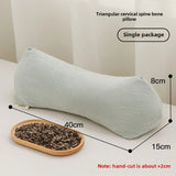 Yeknu 2025 new pure cotton three-dimensional triangular striped buckwheat pillow full buckwheat hull filling to protect cervical spine