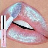 Yeknu 6 Colors Laser Holographic Lip Gloss Liquid Lipstick Mermaid Pigment Longlasting Glitter Lipgloss Waterproof Metallic Lip Makeup