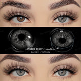 Yeknu  1 Pair Colored Contact Lenses with  Prescription Myopia Lenses Degree Natural Lenses Brown Lenses Yearly