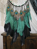 Yeknu  Creative Dream Catcher Wall Hanging Decoration Peacock Feathers Glow in the Dark Beads High End Wall Hanging Ornament