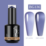 Yeknu  Rubber Base Gel Nail Polish Pink White Base Gel Top Coat Jelly Semi Transparen French Soak Off UV Nail Art Varnish