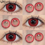 Yeknu  Cosmetics Color Contact Lenses Cosplay Red Color Lens Anime Black Lenses Korean Lenses Grow Eye Big Eye lens Blue Lenses