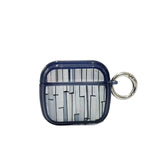 Yeknu  Fashion Phantom Shell Marble Texture Protective Cover Blue Border Earphone Case Protective Cover with Keychain