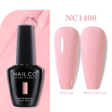 Yeknu  15ml Orange Color Nail Gel Polish Semi Permanent Red Pink Gellack Nail Art Salon Soak Off UV LED Glitter Nail Gel Varnish