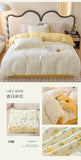 Yeknu Spring and summer pure cotton small fresh four-piece set, bedding sheet quilt cover, cotton student dormitory three-piece set