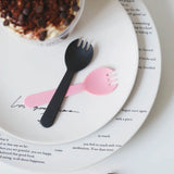 Yeknu  Bla Frosted Thiened Plastic Dert Fork And Spoon Ice Cr Independent Paaging Kitchen Baking DIY Utensils
