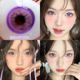 Yeknu  2pcs/pair Gray Colored Contact Lenses for Eyes Beauty Purple Halloween Makeup Lens Natural Look Brown Blue Big Eye Lens