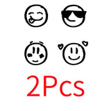 Yeknu  1Pc Smile Emoji Waterproof Temporary Tattoo Stickers, Long-lasting Waterproof for One to Two Weeks, Suitable for Finger, Plam.