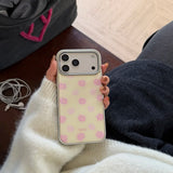 Yeknu  Fresh Yellow Pink Flowers Soft Phone Case For iPhone 14 15 16 17 Pro Max 13 17promax Case Luxury Silver Edge Protect Back Cover