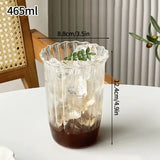 Yeknu  Cold Coffee Cups  Aesthetic Glass Cup Water Bottle Glasses for Drink Decorative Drinkware Cold Coffee Mug Cocktail Glass