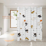 Yeknu  Transparent Waterproof Shower Curtain Bathroom Translucent Partition Curtain Easy Clean Wipe Mildew Proof Curtains with Hooks