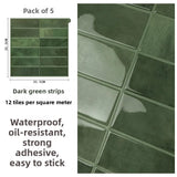 Yeknu  Waterproof Moisture Proof 3D Tile Stickers Self Adhesive Wall Decals for Kitchen Bathroom Oil Resistant Decorative Wall Mural