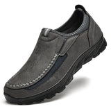 Yeknu  Men Casual Shoes Breathable Loafers Sneakers Fashion Comfortable Flat Handmade Retro Leisure Loafers Shoes Men Shoes