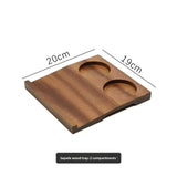 Yeknu  Korean-style cold food rice cake wooden tray, coffee plate, retro dipping sauce snack plate, Korean cuisine tableware