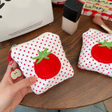 Yeknu  Tomato Mini Storage Bag Is A Portable Waterproof Coin Purse, Lipstick,Headphones,and Miscellaneous Bag.Travel Accessories
