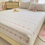Yeknu Elastic Fitted Sheet Floral Style Bedsheet Soft Bed Cover Home Bed Linen Sheets drap de lit (Pillowcase Need Order)