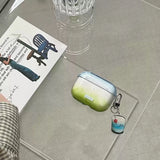 Yeknu  Minimally Dyed Green Is Suitable For Apple AirPods Pro 1st, 2nd, 3rd Generation Bluetooth Earphone Case Protective Case