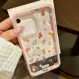 Yeknu  Tansparent TPU Pink Lotus Phone Case For iPhone 17 Pro 16 11 13 ProMax 17 12 13 15 14 Air Shockproof Funda Cover Silicone Luxury