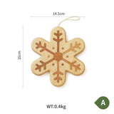 Yeknu  Wood Hanging Decoration Pot Heat Proof Snow Tree Gingerman Placemat Cup Holder Wooden Drink Coasters Home Holiday Decor
