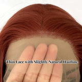 Yeknu  Auburn Short Copper Red Curly Wig Synthetic Free Part Medium Length Natural Wave Short Wavy Bob Lace Front Wigs for Women Daily
